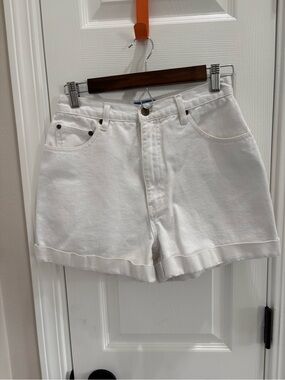 Vintage White High-Rise Denim Shorts